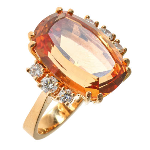 TOPAS-BRILLANT-RING : (DOBIASCHOFSKY AUKTIONEN AG)