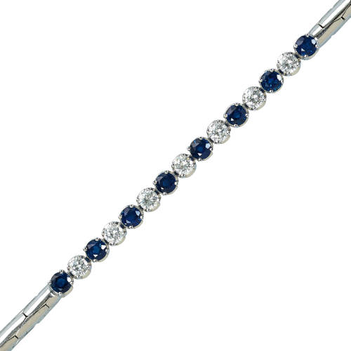 SAPHIR-BRILLANT-BRACELET : (DOBIASCHOFSKY AUKTIONEN AG)