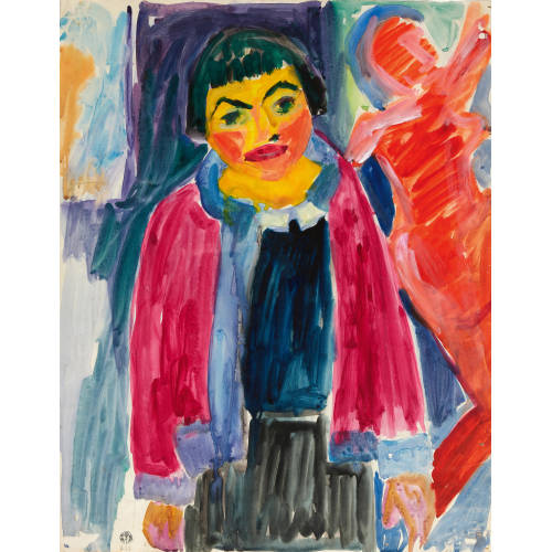 HERMANN SCHERER : 'M�dchen mit roter Jacke' (DOBIASCHOFSKY AUKTIONEN AG)