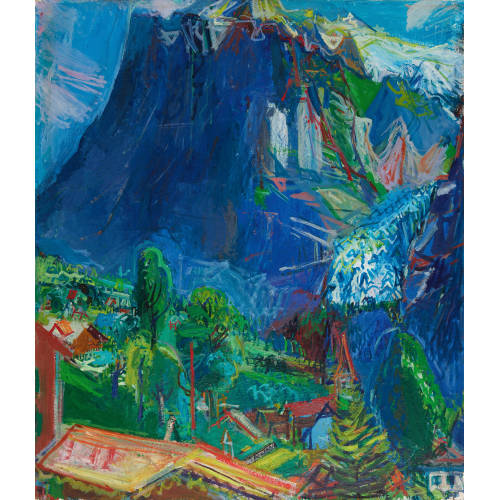 MAX VON MHLENEN : Grindelwald mit Wetterhorn (DOBIASCHOFSKY AUKTIONEN AG)