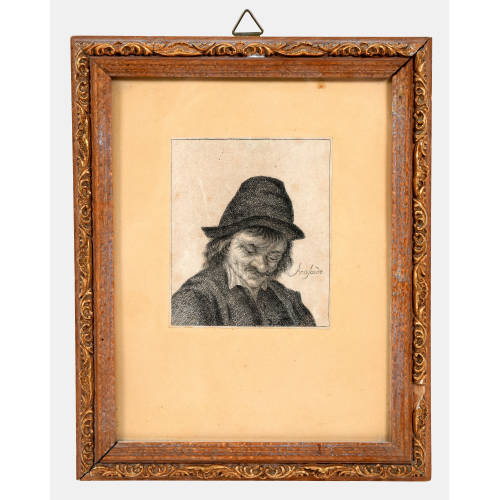 ADRIAEN JANSZ. VAN OSTADE : Bauer mit gesenktem Blick (DOBIASCHOFSKY AUKTIONEN AG)