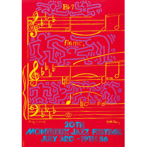KEITH HARING : 'Jazz Festival Montreux 1986' (DOBIASCHOFSKY AUKTIONEN AG)