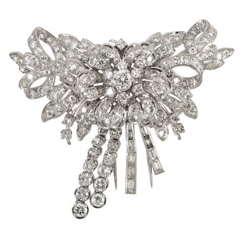 DIAMANT-BROSCHE : (DOBIASCHOFSKY AUKTIONEN AG)