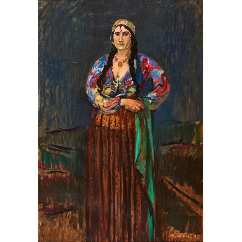 CUNO AMIET : Ganzportr�t einer Sinti-Frau (DOBIASCHOFSKY AUKTIONEN AG)