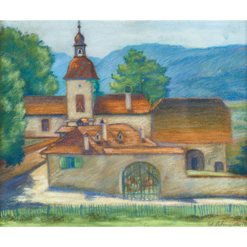 ALBERT SCHNYDER : Kleines Anwesen mit Kapelle (DOBIASCHOFSKY AUKTIONEN AG)
