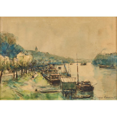 GEORGES-DOMINIQUE ROUAULT : 'La Seine pr�s de Rouen' (DOBIASCHOFSKY AUKTIONEN AG)