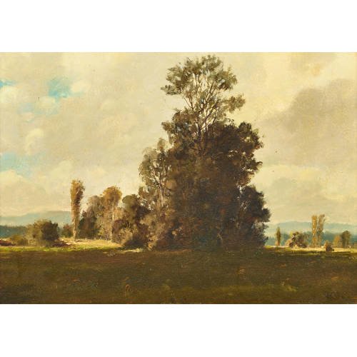 RUDOLF M�LLER : Landschaft unter Wolkenhimmel (DOBIASCHOFSKY AUKTIONEN AG)