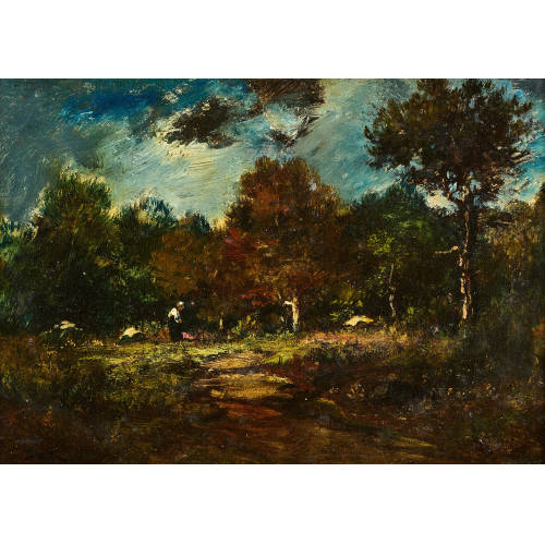 NARCISSE VIRGILE DIAZ DE LA PE�A : Sentier dans une clairi�re (DOBIASCHOFSKY AUKTIONEN AG)