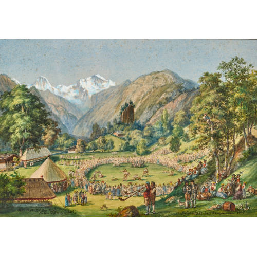 ADOLF METHFESSEL : 'Aelplerfest bei Unspunnen 1805' (DOBIASCHOFSKY AUKTIONEN AG)