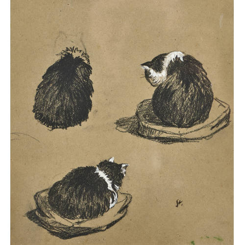 TH�OPHILE-ALEXANDRE STEINLEN : �tudes d'un chat (DOBIASCHOFSKY AUKTIONEN AG)