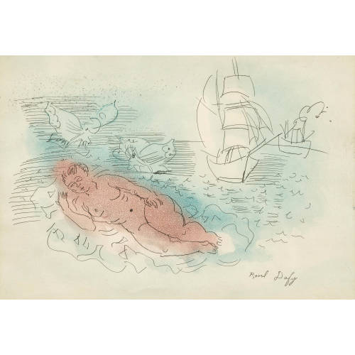 RAOUL DUFY : Petite bagneuse aux papillons (DOBIASCHOFSKY AUKTIONEN AG)