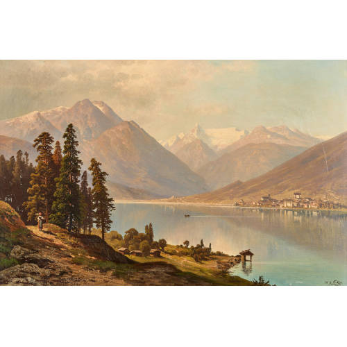 WILHELM THEODOR NOCKEN : Bergseelandschaft (DOBIASCHOFSKY AUKTIONEN AG)