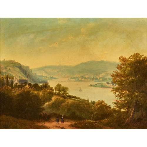 CHRISTIAN AUGUST LORENTZEN : Weite Flusslandschaft (DOBIASCHOFSKY AUKTIONEN AG)