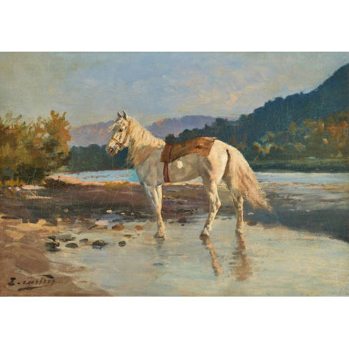 �DOUARD CASTRES : Pferd am Ufer (DOBIASCHOFSKY AUKTIONEN AG)