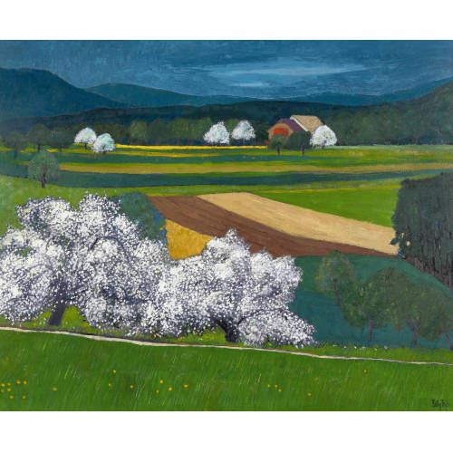 KATHY (EIGTL. THYS-BILL THYS : Landschaft mit bl�henden Obstb�umen (DOBIASCHOFSKY AUKTIONEN AG)