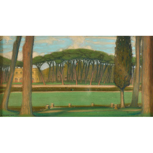 JEAN PHILIPPE �DOUARD ROBERT : Piazza di Siena mit Casino dell'Orologio in Rom (DOBIASCHOFSKY AUKTIONEN AG)