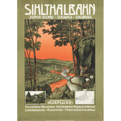 MONOGRAMMIST E.W. : 'Sihlthalbahn Z�rich-Selnau - Sihlwald - Sihlbrugg' (DOBIASCHOFSKY AUKTIONEN AG)