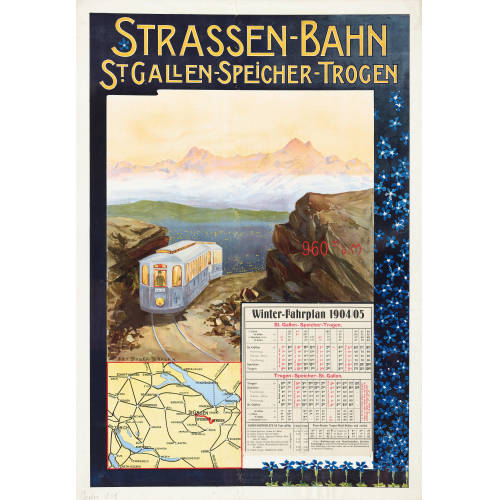 ELLY BERNET-STUDER : 'Strassen-Bahn St. Gallen-Speicher-Trogen' (DOBIASCHOFSKY AUKTIONEN AG)