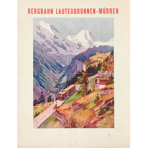 C. BAUMGARTNER : 'Bergbahn Lauterbrunnen-M�rren' (DOBIASCHOFSKY AUKTIONEN AG)