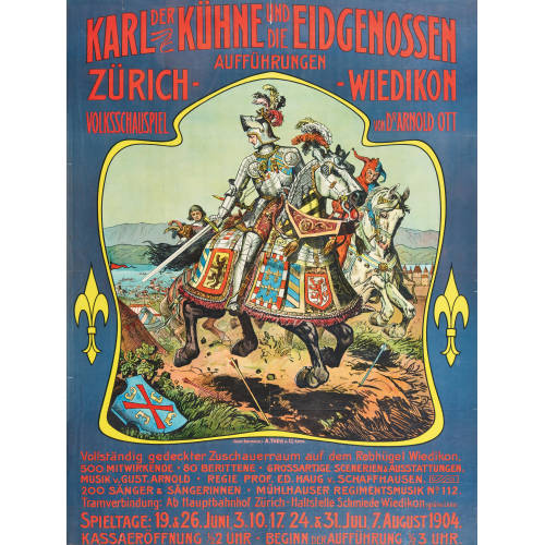 KARL JAUSLIN : 'Karl der K�hne und die Eidgenossen 1904' (DOBIASCHOFSKY AUKTIONEN AG)
