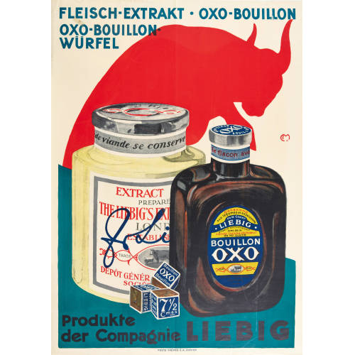 CARL FRANZ MOOS : 'Fleisch-Extrakt Oxo-Bouillon Produkte der Compagnie Liebig' (DOBIASCHOFSKY AUKTIONEN AG)