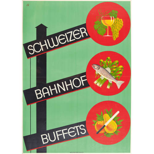 CHARLES KUHN : 'Schweizer Bahnhof Buffets' (DOBIASCHOFSKY AUKTIONEN AG)