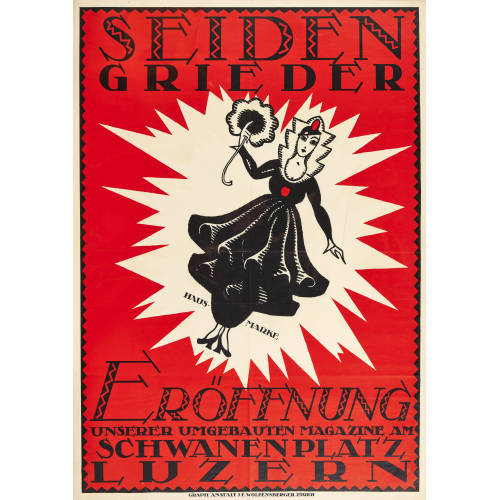 MAX KOPP : 'Seiden Grieder Er�ffnung unserer umgebauten Magazine am Schwanenplatz Luzern' (DOBIASCHOFSKY AUKTIONEN AG)