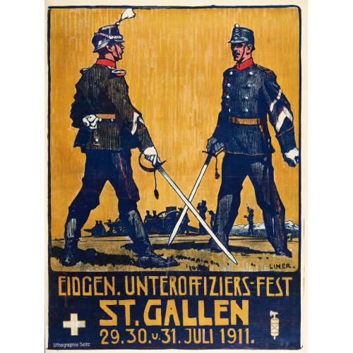 CARL AUGUST LINER : 'Eidgen. Unteroffiziers-Fest St. Gallen 1911' (DOBIASCHOFSKY AUKTIONEN AG)