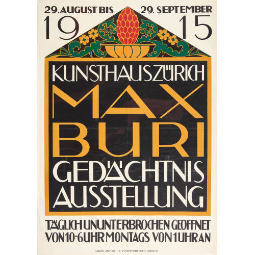 OTTO BAUMBERGER : 'Kunsthaus Z�rich Max Buri Ged�chtnis Ausstellung 1915' (DOBIASCHOFSKY AUKTIONEN AG)