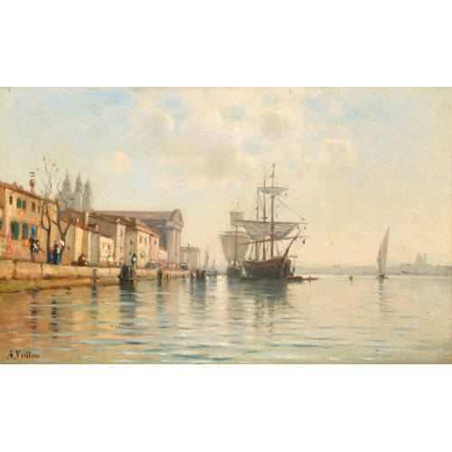 AUGUSTE LOUIS VEILLON : Canale della Giudecca, Venise (DOBIASCHOFSKY AUKTIONEN AG)