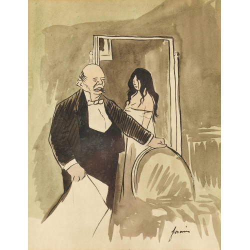 JEAN LOUIS FORAIN : 'Int�rieur' (DOBIASCHOFSKY AUKTIONEN AG)