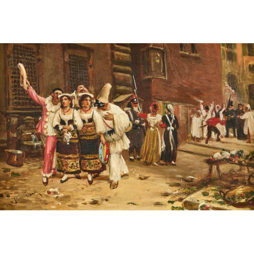 VILHELM JACOB ROSENSTAND : Der r�mische Karneval unter dem Torre dei Conti (DOBIASCHOFSKY AUKTIONEN AG)
