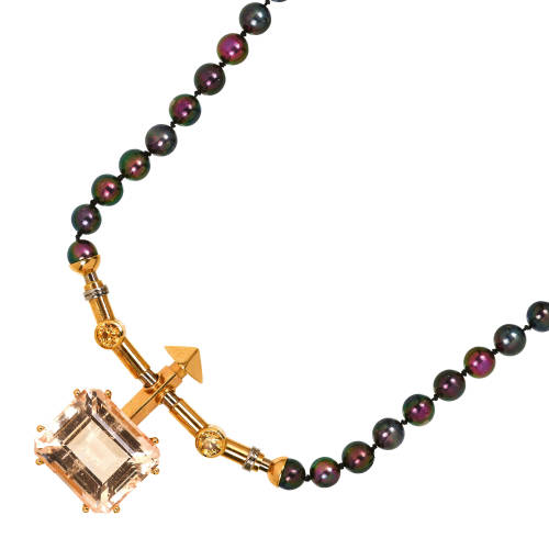 MORGANIT-PERLEN-COLLIER : (DOBIASCHOFSKY AUKTIONEN AG)