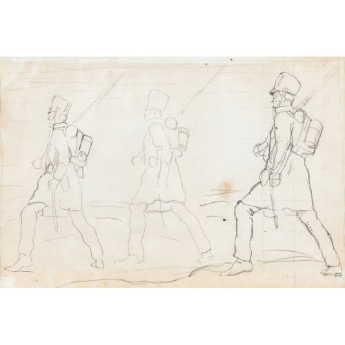 FERDINAND HODLER : Studie zu 'Auszug der deutschen Studenten in den Freiheitskrieg von 1813' (DOBIASCHOFSKY AUKTIONEN AG)