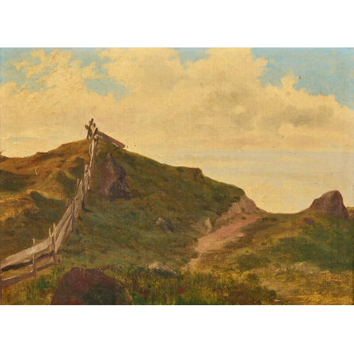 JOHANN JAKOB II ULRICH : 'Alpenwiese mit Zaun' (DOBIASCHOFSKY AUKTIONEN AG)