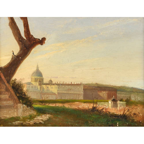 JOHANN JAKOB II ULRICH : Blick von der 'Quercia del Tasso' auf den Petersdom (DOBIASCHOFSKY AUKTIONEN AG)