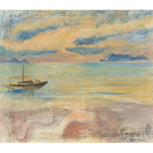 THEO (AUCH THEOMEIER) MEIER : Balinesische Meerespartie mit Fischerboot (DOBIASCHOFSKY AUKTIONEN AG)