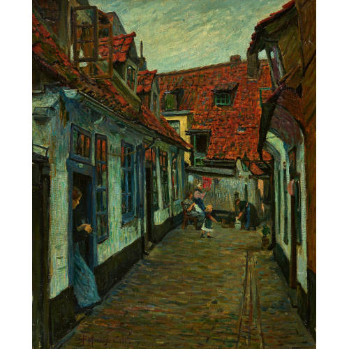 PAUL HOENIGER : 'Hof in L�beck' (DOBIASCHOFSKY AUKTIONEN AG)