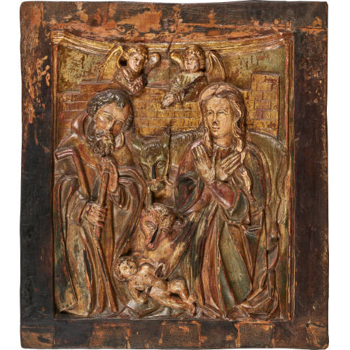ANFANG 17. JH. ITALIEN/SPANIEN : Anbetung des Kindes (DOBIASCHOFSKY AUKTIONEN AG)