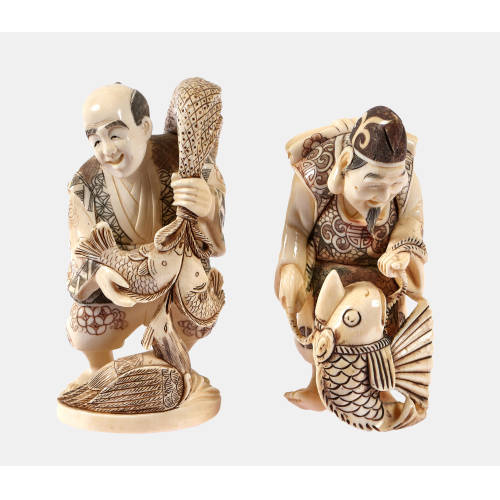 PAAR OKIMONOS : Japan, 20. Jh (DOBIASCHOFSKY AUKTIONEN AG)