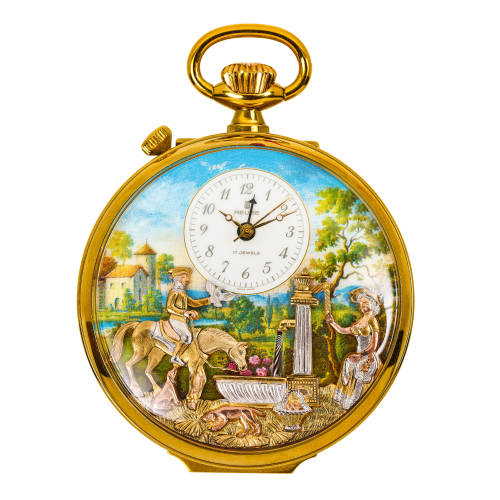 TASCHENUHR MIT AUTOMAT UND MUSIK : Charles Reuge, Sainte-Croix (DOBIASCHOFSKY AUKTIONEN AG)