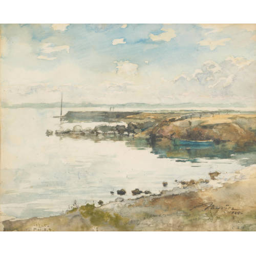 PAUL BOUVIER : 'Vue du Lac de Neuch�tel' (DOBIASCHOFSKY AUKTIONEN AG)