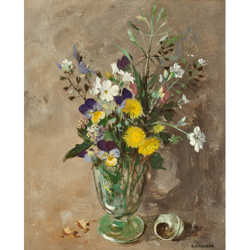 REN�E YOLANDA HAUSER : 'Bouquet aux pens�es' (DOBIASCHOFSKY AUKTIONEN AG)