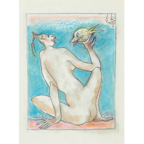 ALBERT) LINDI (EIGTL. LINDEGGER : Frau mit Fisch (DOBIASCHOFSKY AUKTIONEN AG)