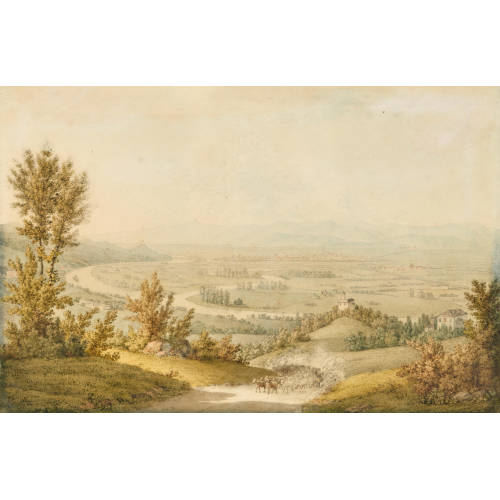 FRIEDRICH WILHELM MORITZ : Flusslandschaft in Oberitalien (DOBIASCHOFSKY AUKTIONEN AG)