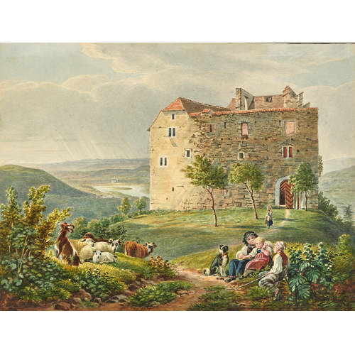 GABRIEL (GEN. LORY FILS) LORY : Sch�fer vor Schloss Habsburg (DOBIASCHOFSKY AUKTIONEN AG)