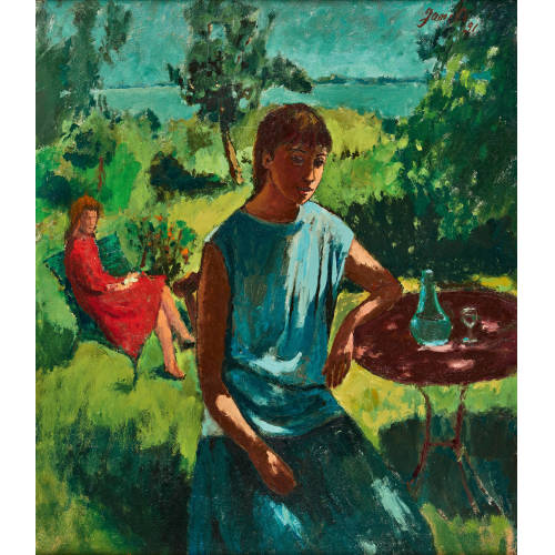 JEANNE) JANEB� (EIGTL. BARRAUD-PELLET : 'Au jardin' (DOBIASCHOFSKY AUKTIONEN AG)