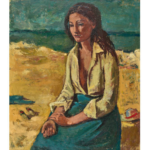 JEANNE) JANEB� (EIGTL. BARRAUD-PELLET : 'Jeune fille sur la plage' (DOBIASCHOFSKY AUKTIONEN AG)