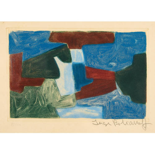 SERGE POLIAKOFF : 'Kompositon in Blau, Gr�n und Blau' (DOBIASCHOFSKY AUKTIONEN AG)