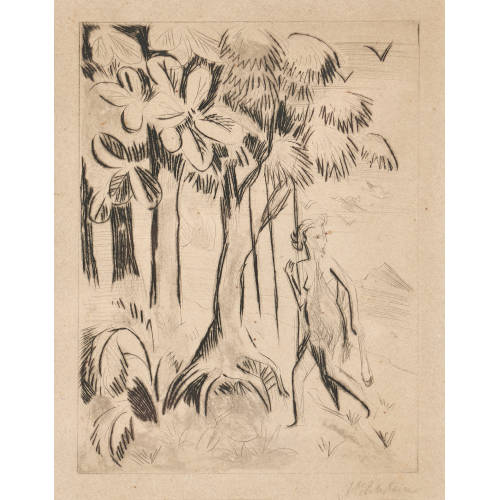HERMANN MAX PECHSTEIN : 'Yali V (Das M�dchen auf der Flucht)' (DOBIASCHOFSKY AUKTIONEN AG)